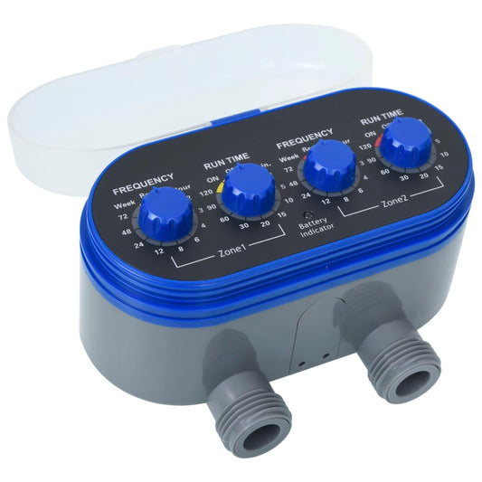 147889 vidaXL Double Outlet Water Timer with Ball Valves