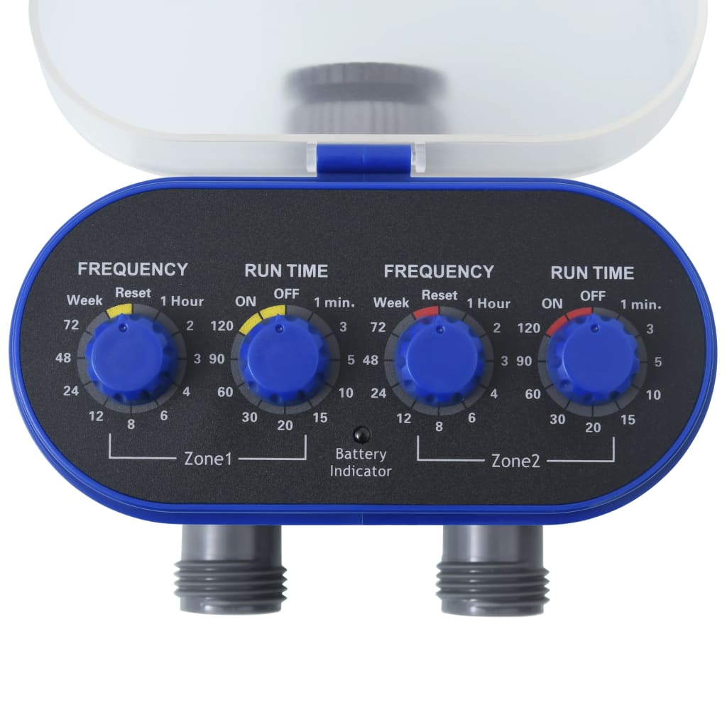 147889 vidaXL Double Outlet Water Timer with Ball Valves