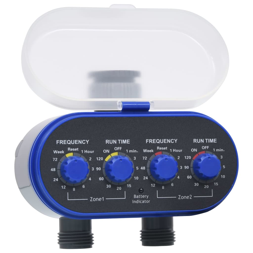 147889 vidaXL Double Outlet Water Timer with Ball Valves