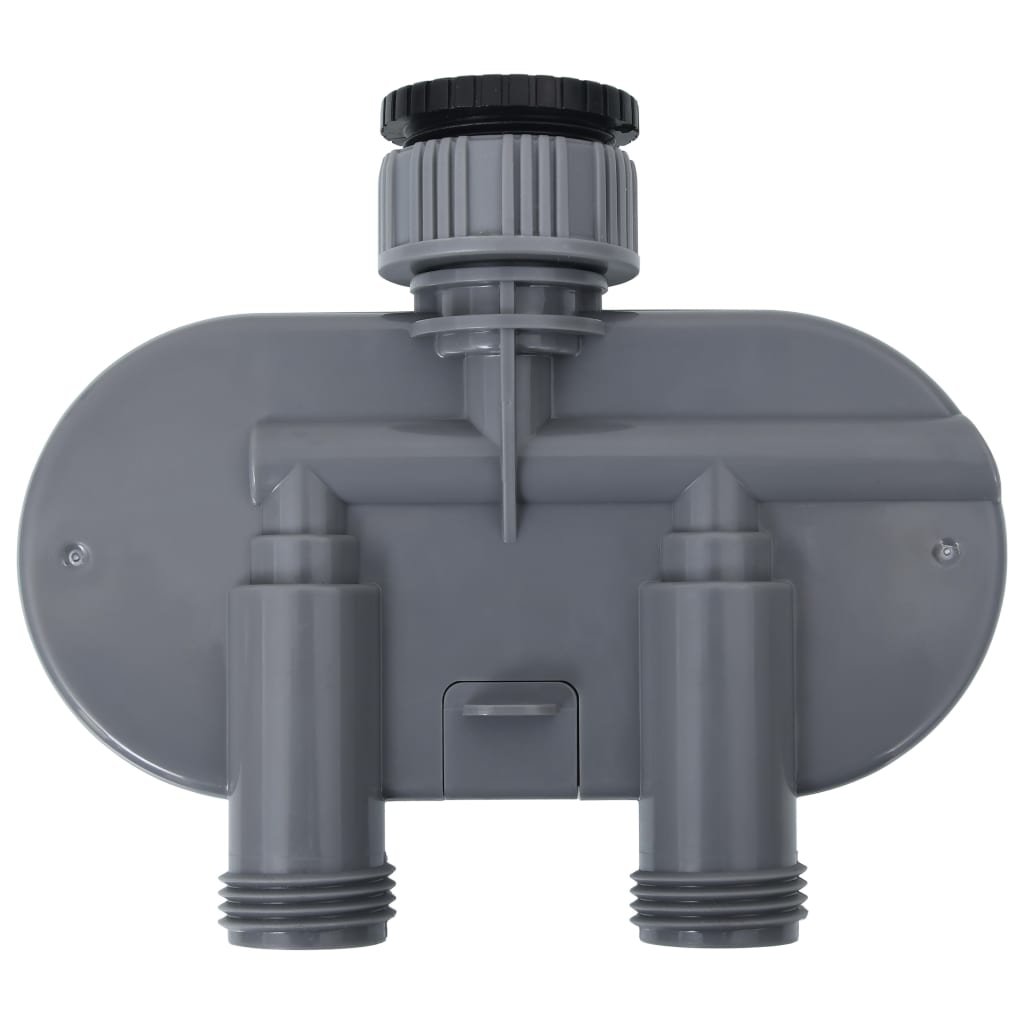 147889 vidaXL Double Outlet Water Timer with Ball Valves