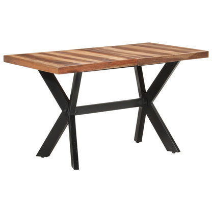 vidaXL Dining Table 140x70x75 cm Solid Wood with Honey Finish