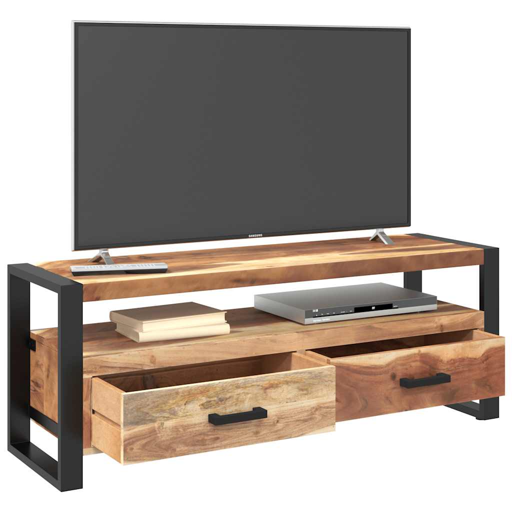 vidaXL TV Cabinet 120x35x45 cm Solid Wood with Honey Finish