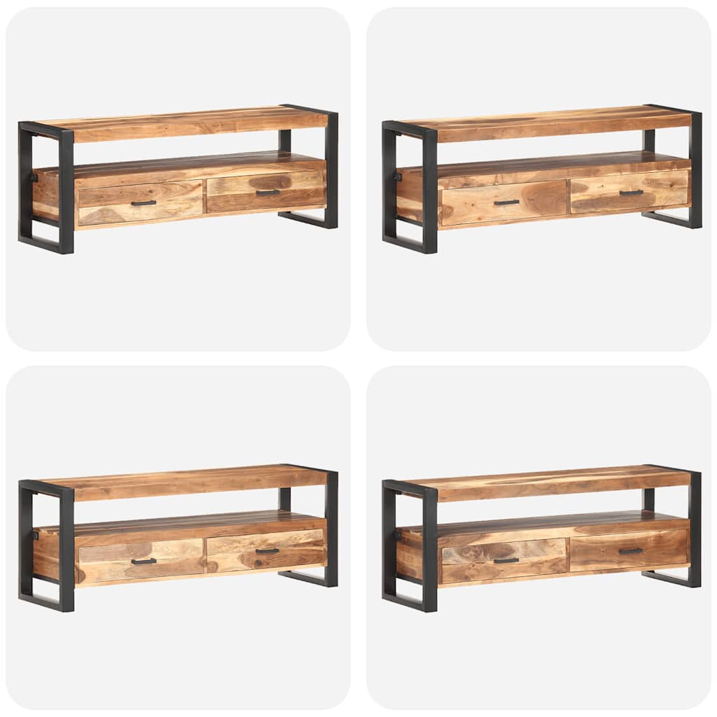 vidaXL TV Cabinet 120x35x45 cm Solid Wood with Honey Finish