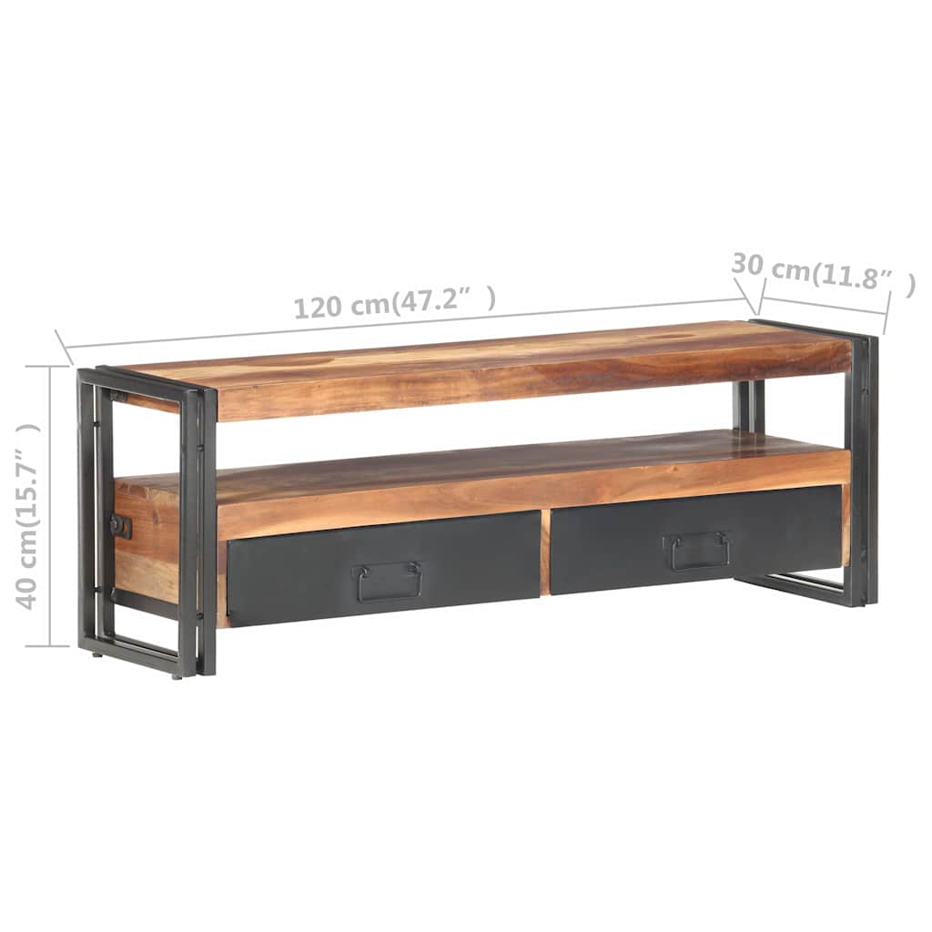 vidaXL TV Cabinet 120x30x40 cm Solid Wood