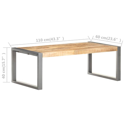 321556 vidaXL Coffee Table 110x60x40 cm Rough Mango Wood