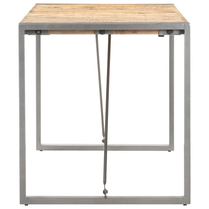 vidaXL Dining Table 140x70x75 cm Solid Rough Mango Wood