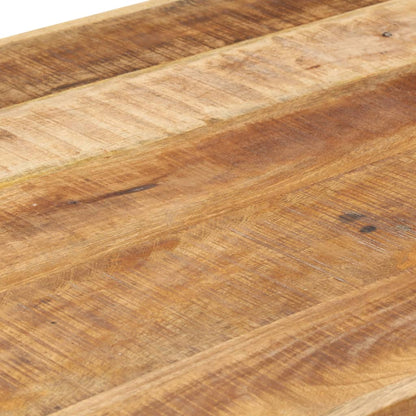 vidaXL Dining Table 140x70x75 cm Solid Rough Mango Wood