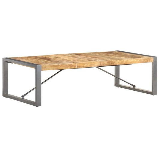 321587 vidaXL Coffee Table 140x70x40 cm Rough Mango Wood