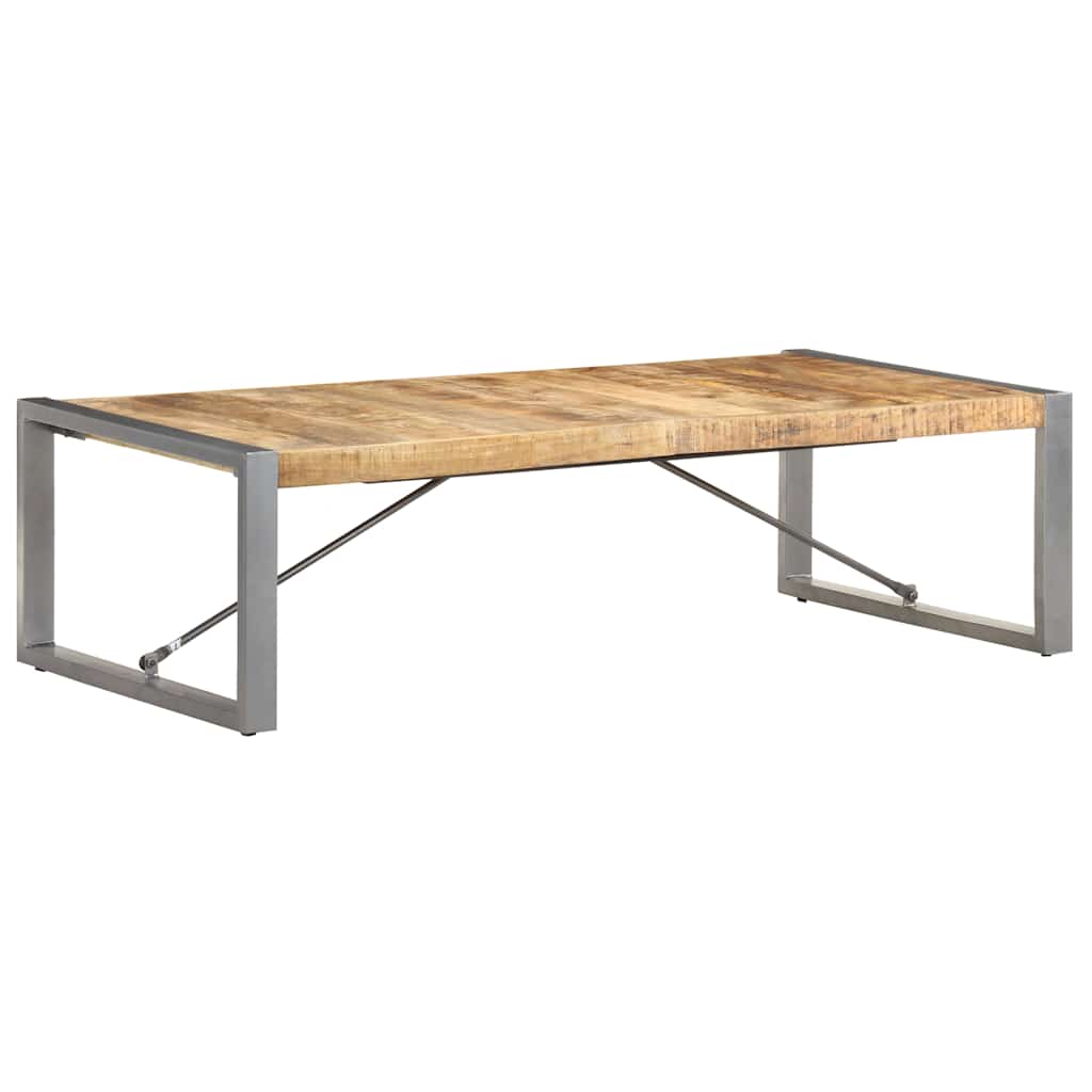 321587 vidaXL Coffee Table 140x70x40 cm Rough Mango Wood
