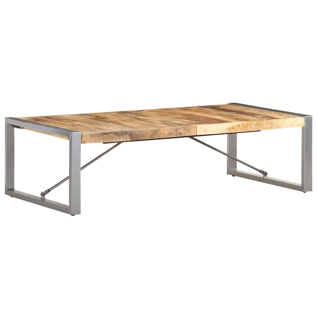 321587 vidaXL Coffee Table 140x70x40 cm Rough Mango Wood