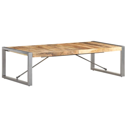 321587 vidaXL Coffee Table 140x70x40 cm Rough Mango Wood