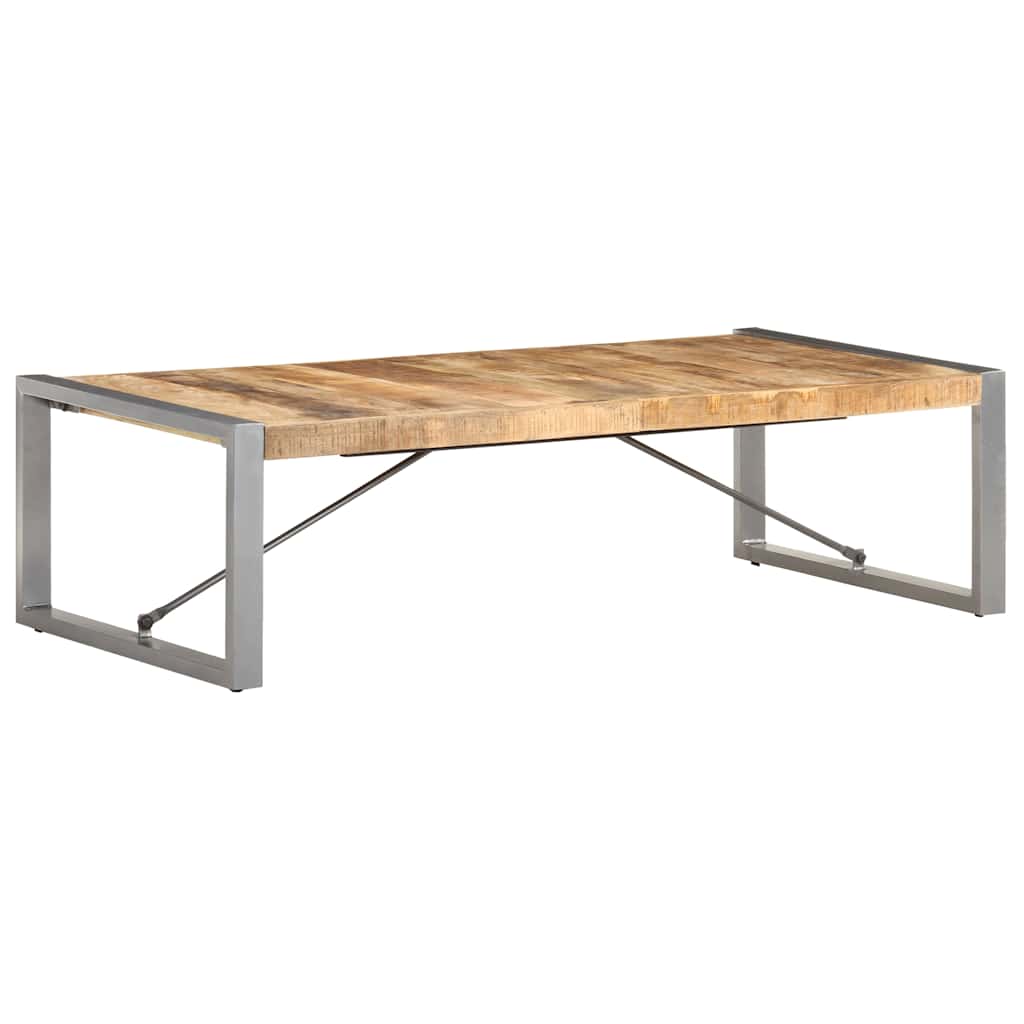 321587 vidaXL Coffee Table 140x70x40 cm Rough Mango Wood