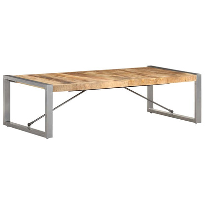 321587 vidaXL Coffee Table 140x70x40 cm Rough Mango Wood