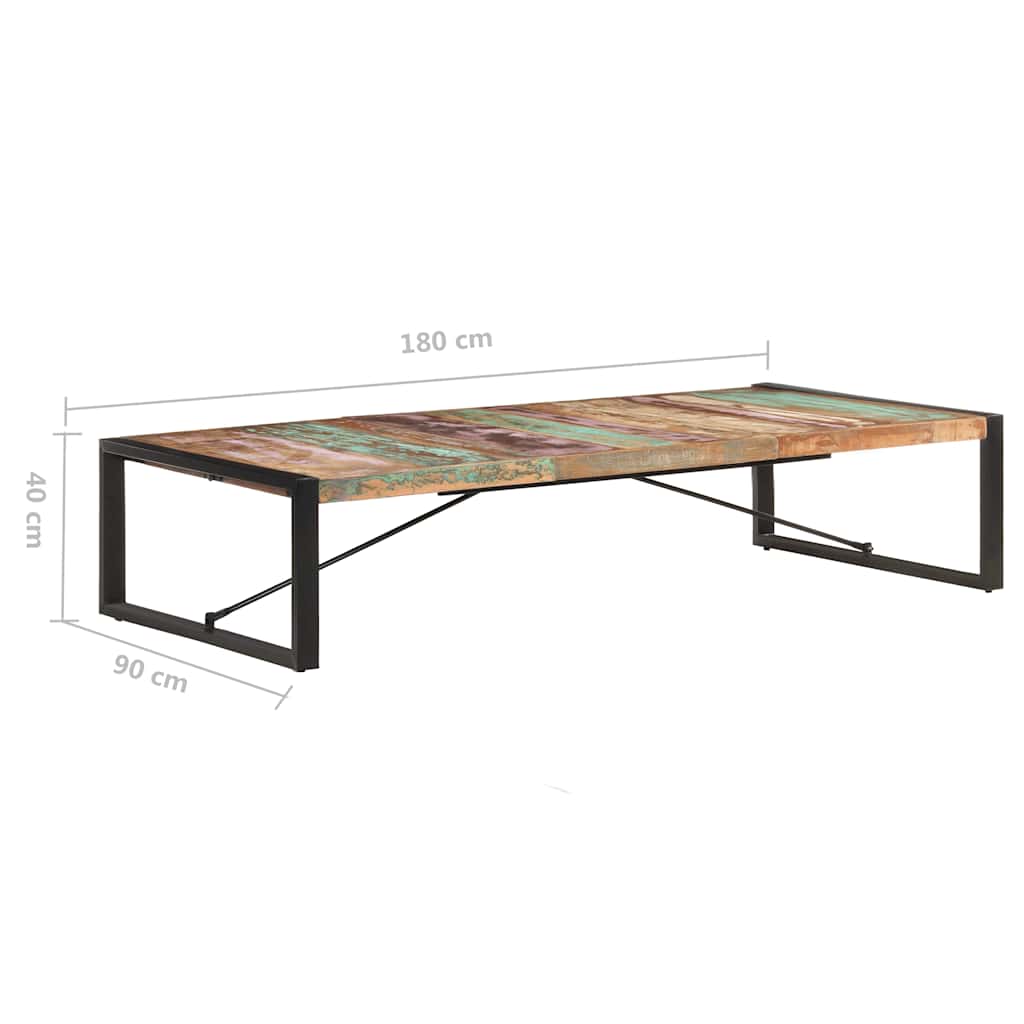 321589 vidaXL Coffee Table 180x90x40 cm Solid Reclaimed Wood