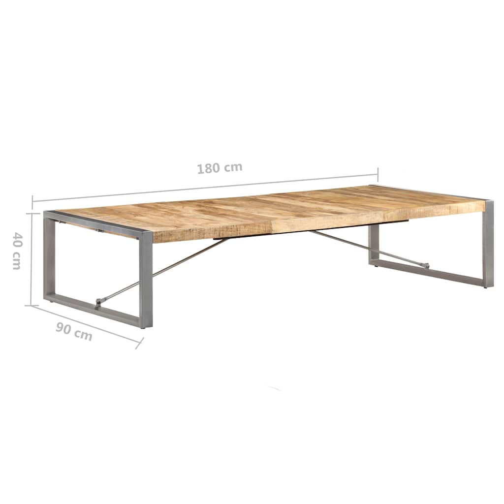 321591 vidaXL Coffee Table 180x90x40 cm Rough Mango Wood