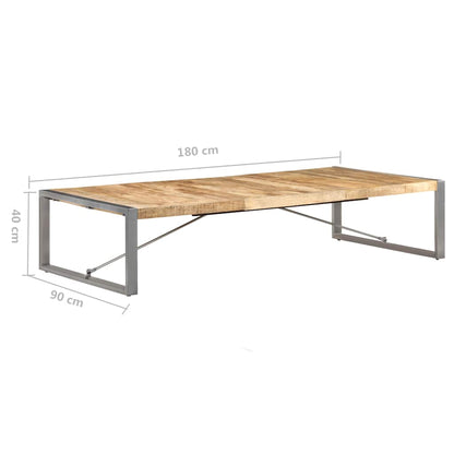 321591 vidaXL Coffee Table 180x90x40 cm Rough Mango Wood
