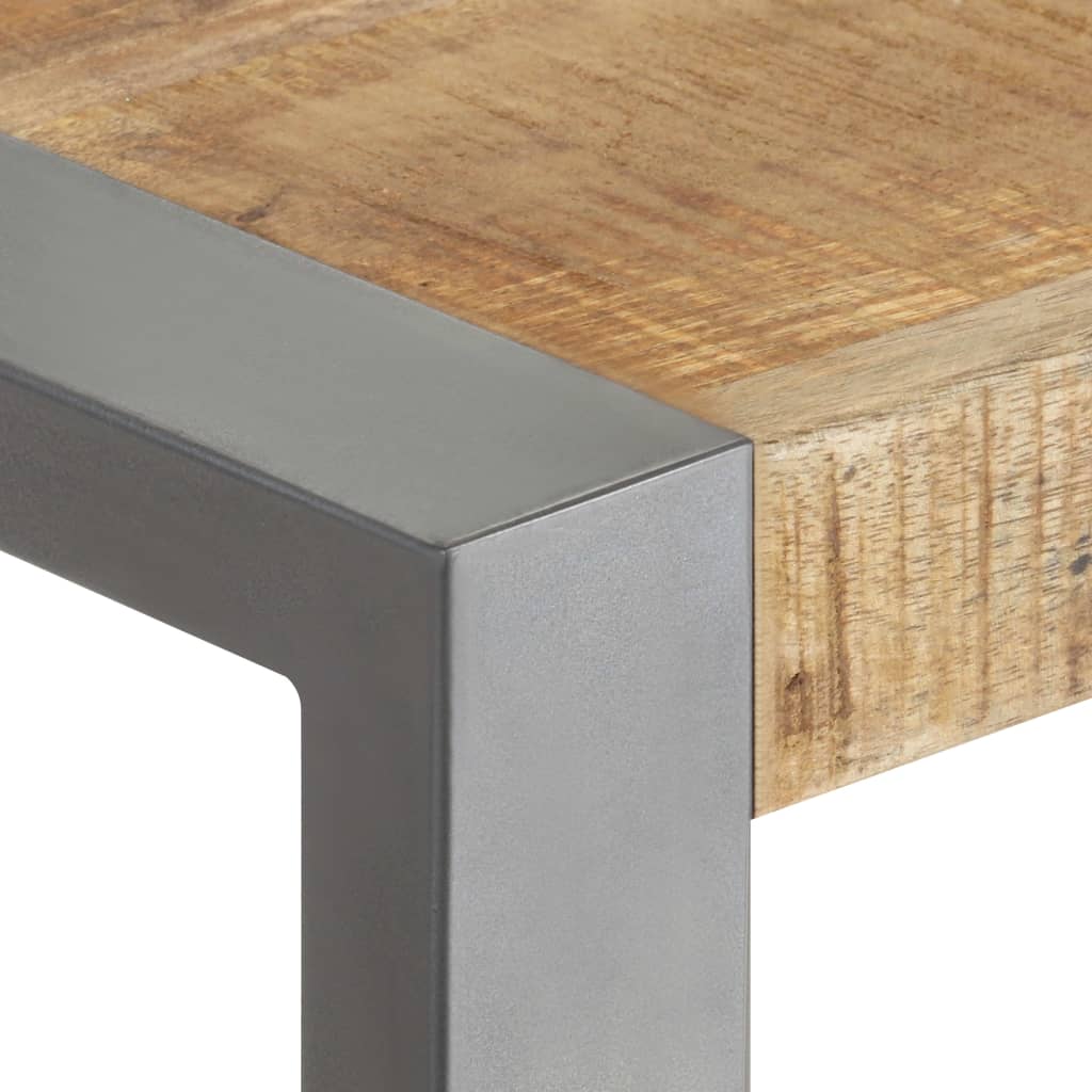 vidaXL Dining Table 70x70x75 cm Solid Rough Mango Wood