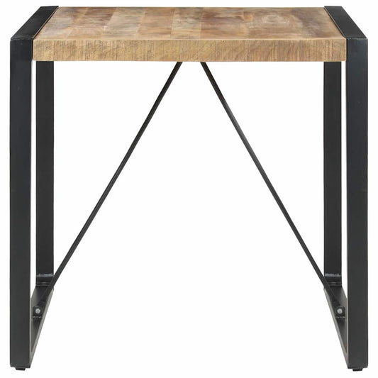 321600 vidaXL Dining Table 80x80x75 cm Rough Mango Wood