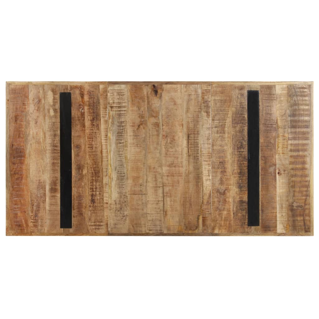 vidaXL Dining Table 160x80x76 cm Rough Mango Wood