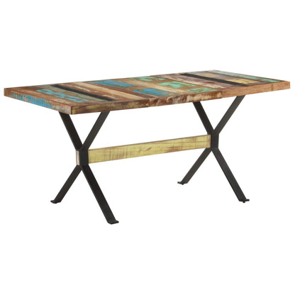 vidaXL Dining Table 160x80x76 cm Solid Reclaimed Wood