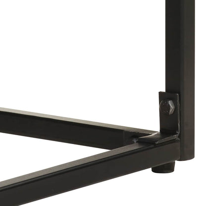 321612 vidaXL Console Table Black 110x35x76 cm Solid Acacia and Mango Wood