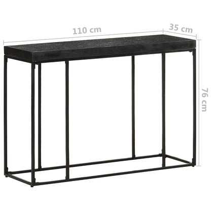 321612 vidaXL Console Table Black 110x35x76 cm Solid Acacia and Mango Wood