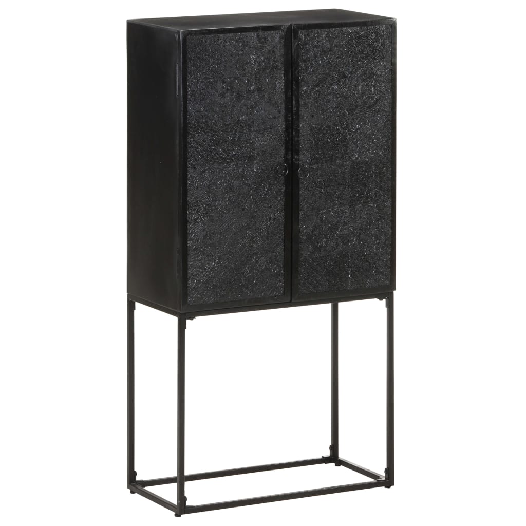 vidaXL Sideboard Black 60x30x120 cm Solid Acacia and Mango Wood