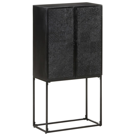 vidaXL Sideboard Black 60x30x120 cm Solid Acacia and Mango Wood