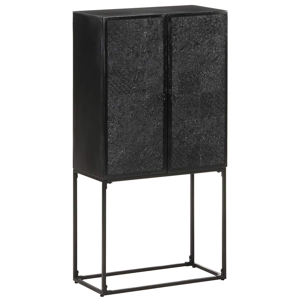 321613 vidaXL Sideboard Black 60x30x120 cm Solid Acacia and Mango Wood