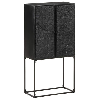 321613 vidaXL Sideboard Black 60x30x120 cm Solid Acacia and Mango Wood
