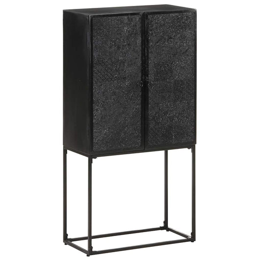 321613 vidaXL Sideboard Black 60x30x120 cm Solid Acacia and Mango Wood