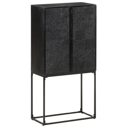 321613 vidaXL Sideboard Black 60x30x120 cm Solid Acacia and Mango Wood