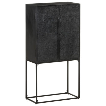 vidaXL Sideboard Black 60x30x120 cm Solid Acacia and Mango Wood
