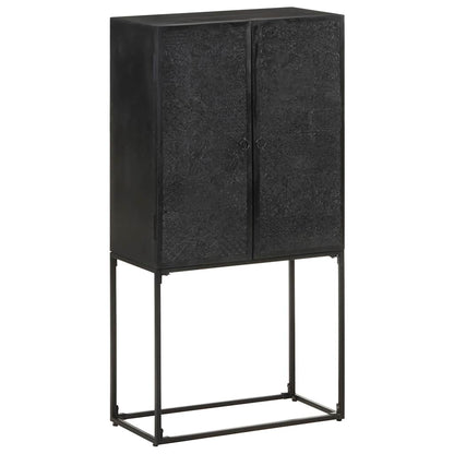 321613 vidaXL Sideboard Black 60x30x120 cm Solid Acacia and Mango Wood