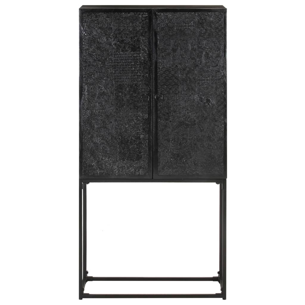 vidaXL Sideboard Black 60x30x120 cm Solid Acacia and Mango Wood