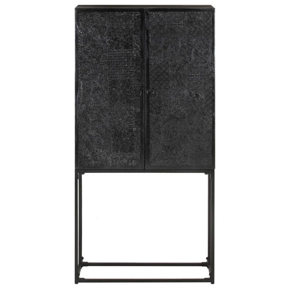 vidaXL Sideboard Black 60x30x120 cm Solid Acacia and Mango Wood