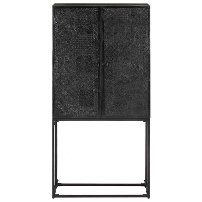 321613 vidaXL Sideboard Black 60x30x120 cm Solid Acacia and Mango Wood