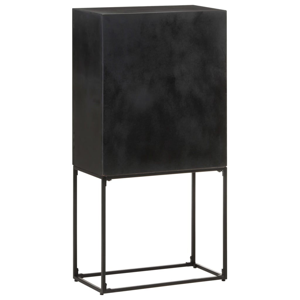 vidaXL Sideboard Black 60x30x120 cm Solid Acacia and Mango Wood