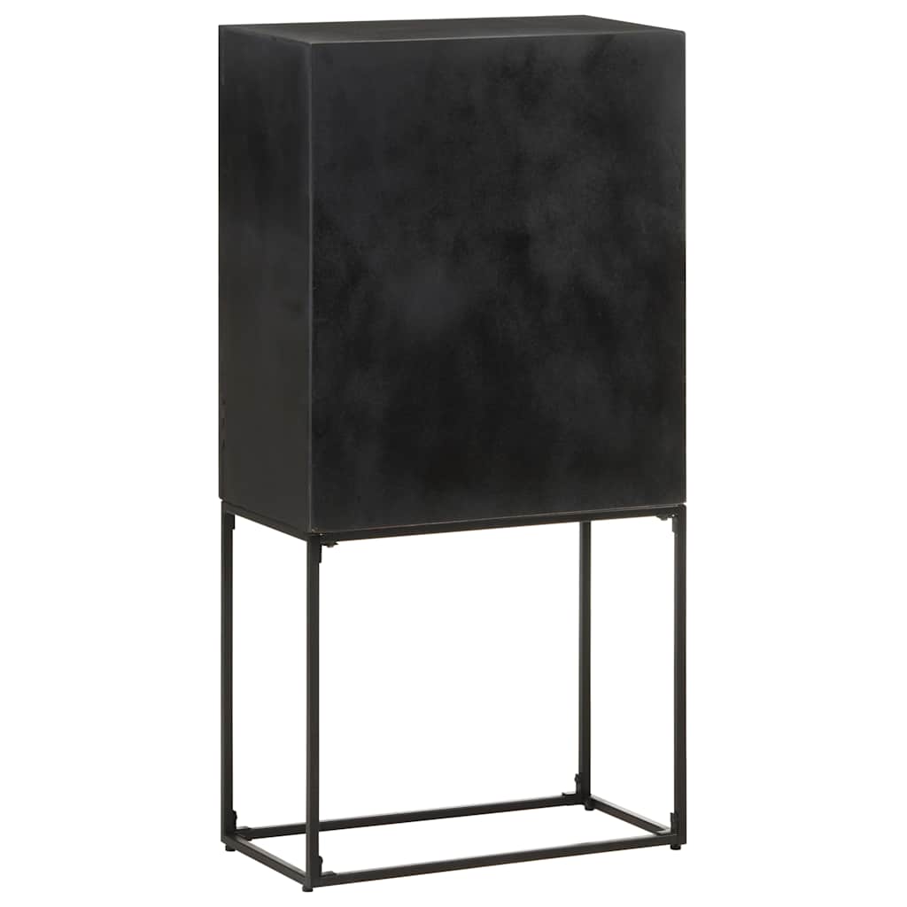 321613 vidaXL Sideboard Black 60x30x120 cm Solid Acacia and Mango Wood