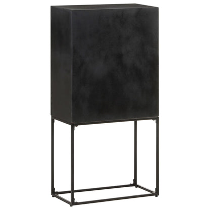 321613 vidaXL Sideboard Black 60x30x120 cm Solid Acacia and Mango Wood