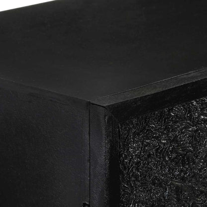 321613 vidaXL Sideboard Black 60x30x120 cm Solid Acacia and Mango Wood