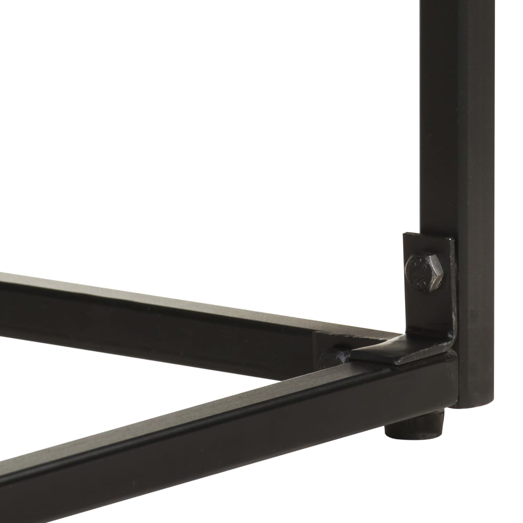 vidaXL Sideboard Black 60x30x120 cm Solid Acacia and Mango Wood