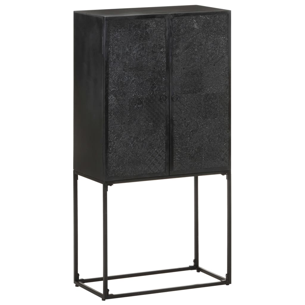 vidaXL Sideboard Black 60x30x120 cm Solid Acacia and Mango Wood