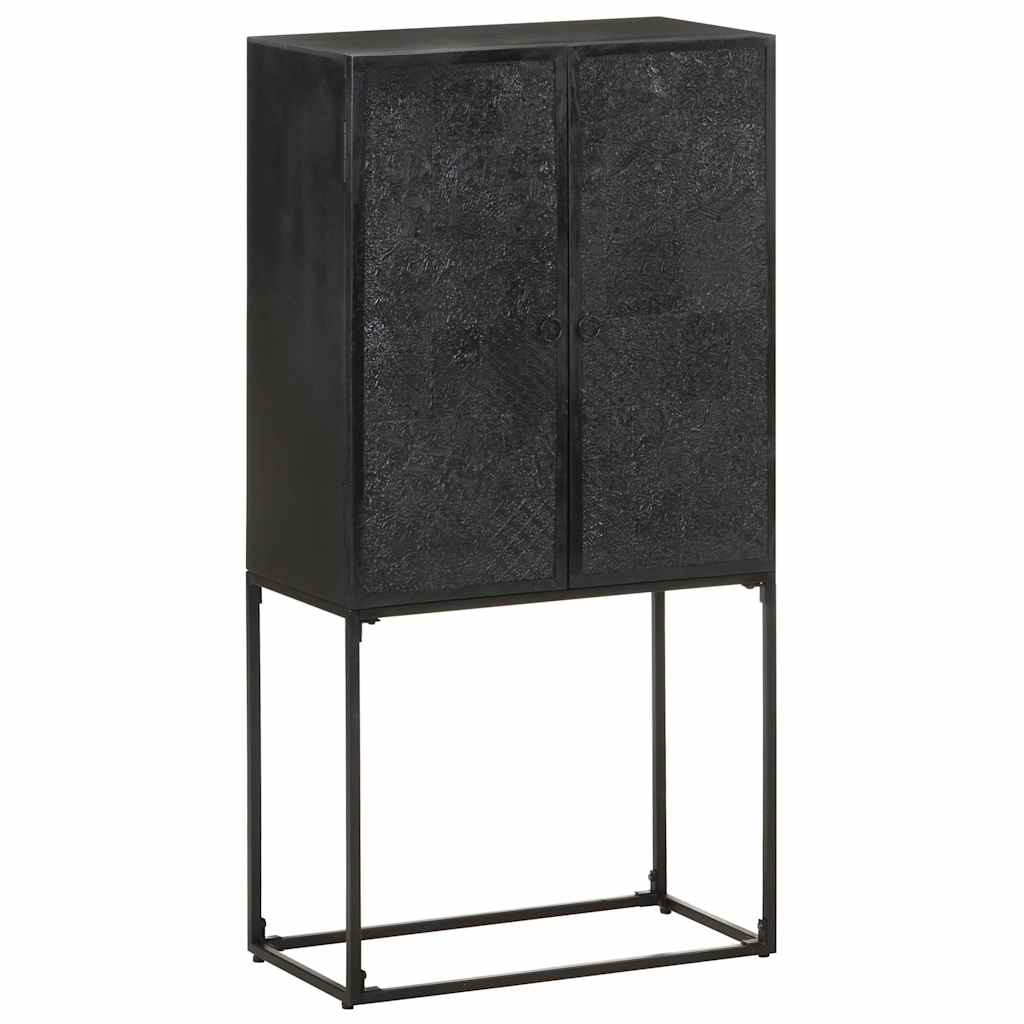 321613 vidaXL Sideboard Black 60x30x120 cm Solid Acacia and Mango Wood