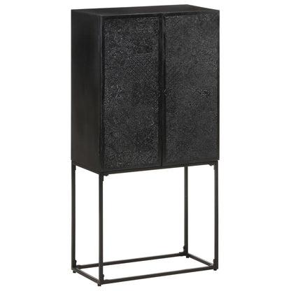 vidaXL Sideboard Black 60x30x120 cm Solid Acacia and Mango Wood