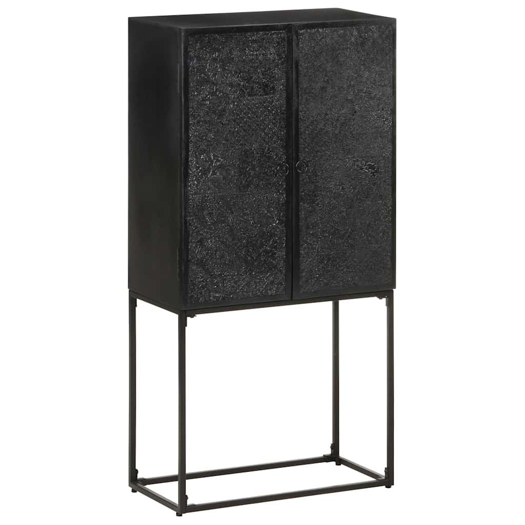 321613 vidaXL Sideboard Black 60x30x120 cm Solid Acacia and Mango Wood