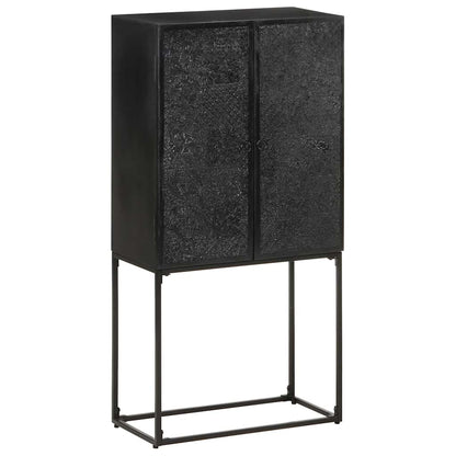 321613 vidaXL Sideboard Black 60x30x120 cm Solid Acacia and Mango Wood