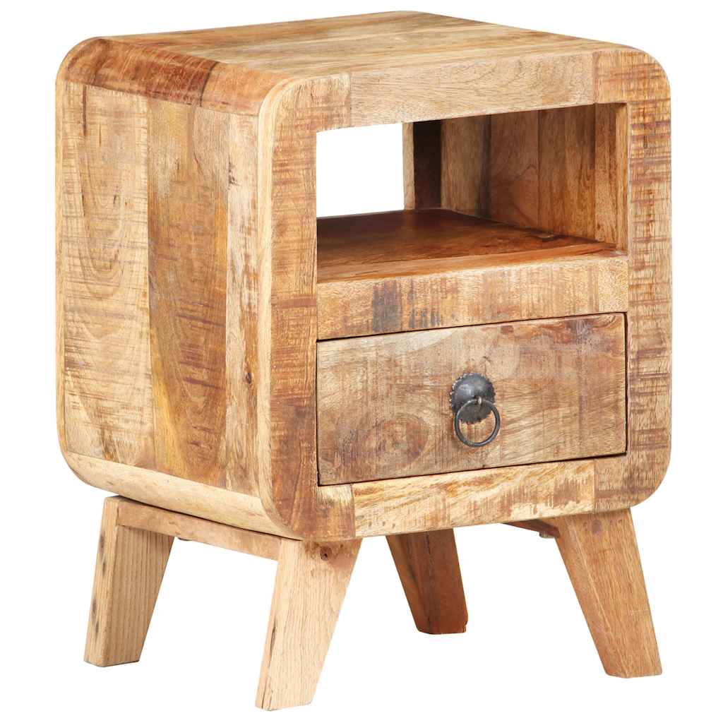 vidaXL Bedside Cabinet | Rough Mango Wood | 30x30x41 cm | Bedside Cabinet