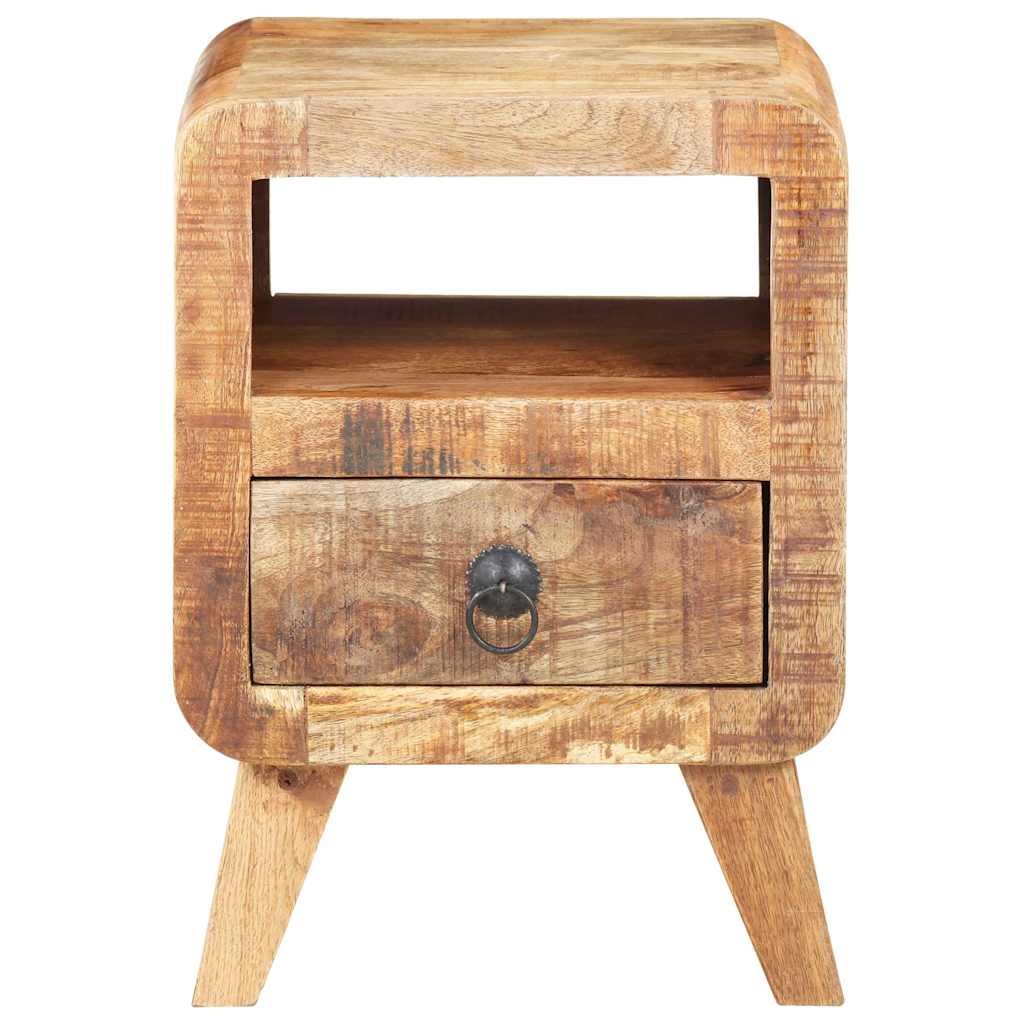 vidaXL Bedside Cabinet | Rough Mango Wood | 30x30x41 cm | Bedside Cabinet