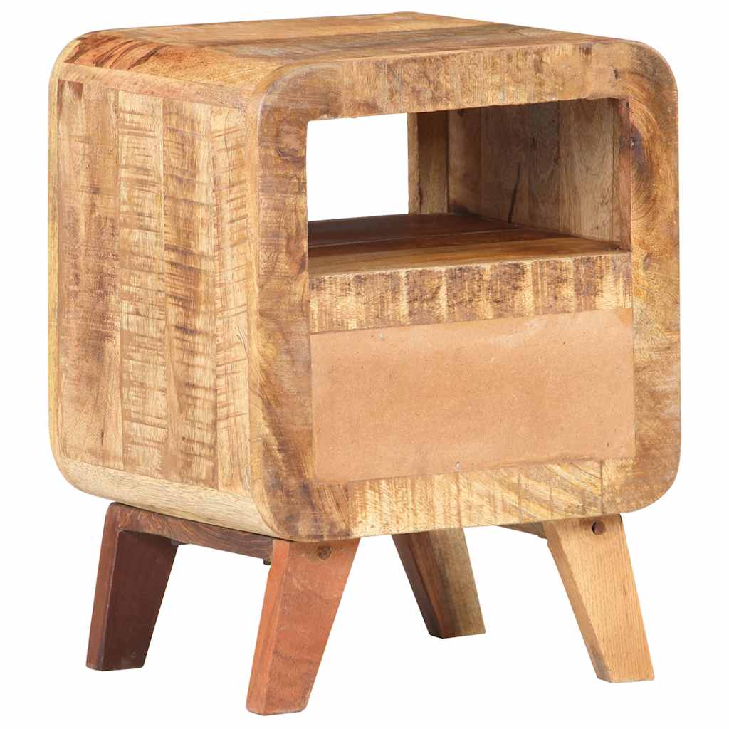 vidaXL Bedside Cabinet | Rough Mango Wood | 30x30x41 cm | Bedside Cabinet
